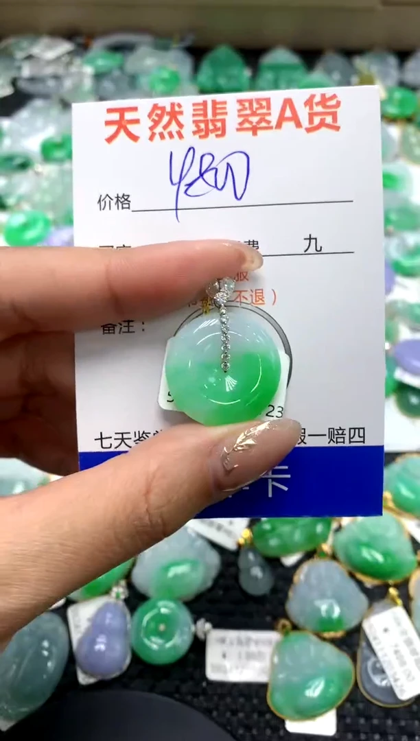 【闪购商品】翡翠颈饰18K金镶嵌111111111