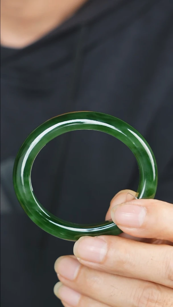 【闪购商品】和田玉（碧玉）手镯未镶嵌俄罗斯老料贵妃镯一支