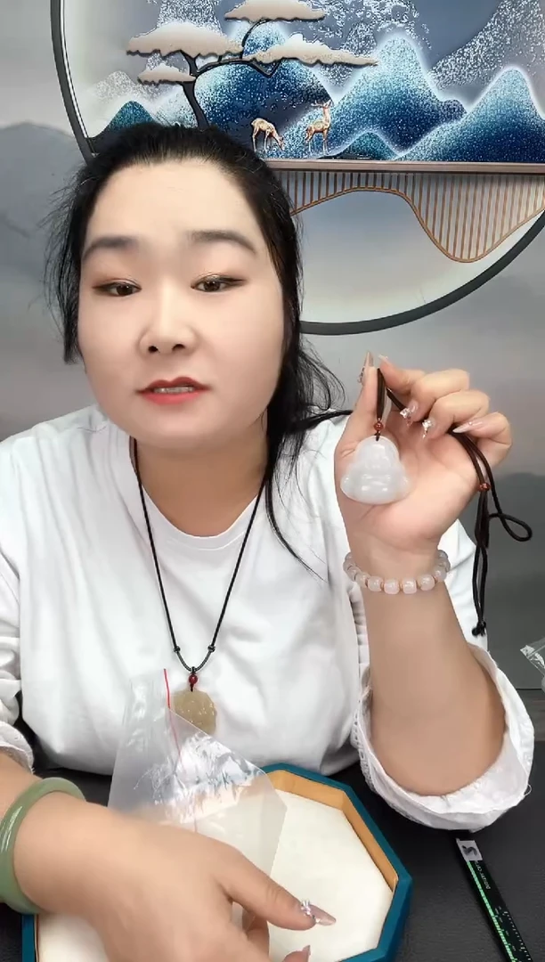 未镶嵌天山翠佛公绳子石英质玉绳子20