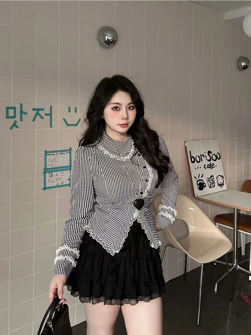 【大小姐】春季减龄少女蕾丝蛋糕甜美荷叶边半身短款裙