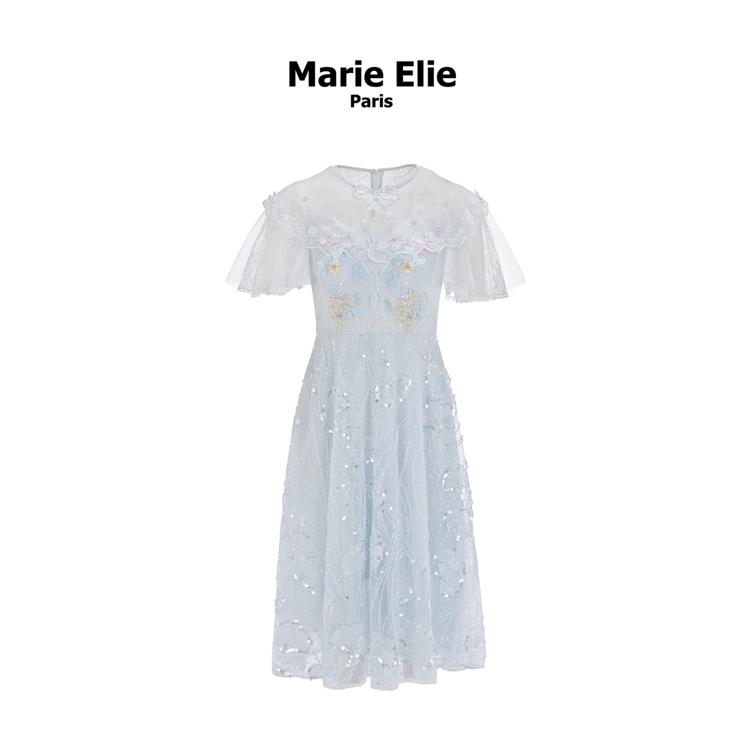 Marie Elie【兰铃花蝶】新款钉珠连衣裙EAF61M00950