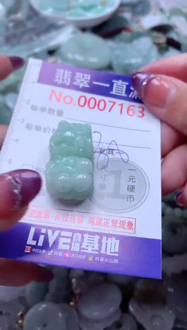 翡翠未镶嵌吊坠(不含链)7163