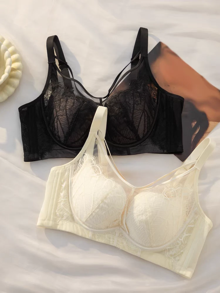 博尔爽新款文胸BC贝壳杯云感棉内衣软钢圈聚拢调整文胸