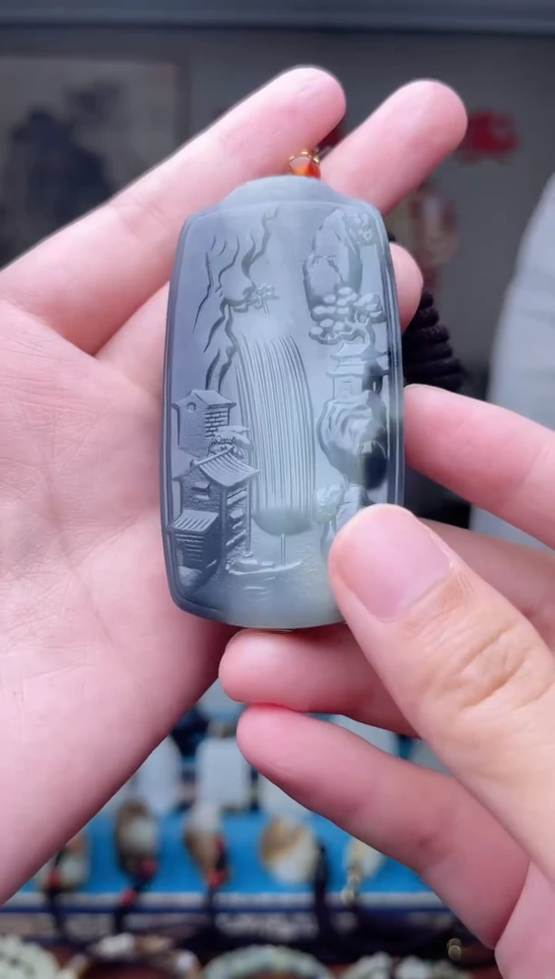 和田玉未镶嵌挂件1