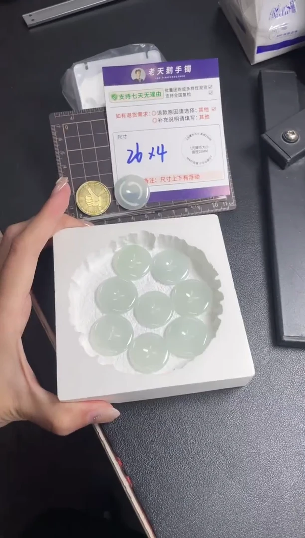 未镶嵌挂件翡翠冰平安扣FL8配链/多样性发其一ZBCP