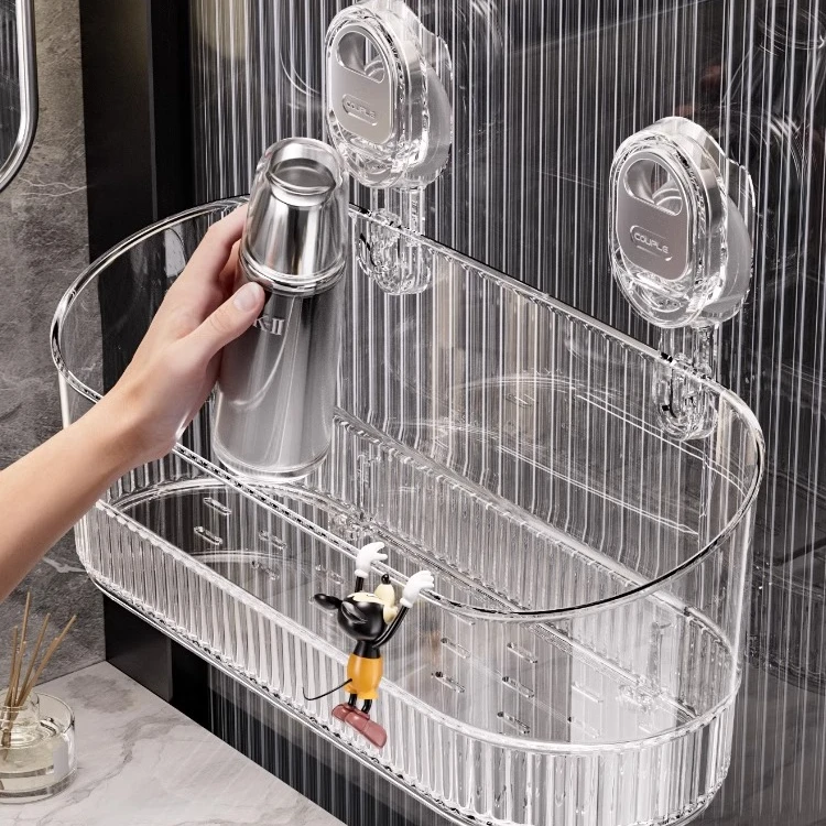 吸盘置物架免打孔壁挂式卫生间浴室洗澡洗手间洗漱台厨房收纳盒子