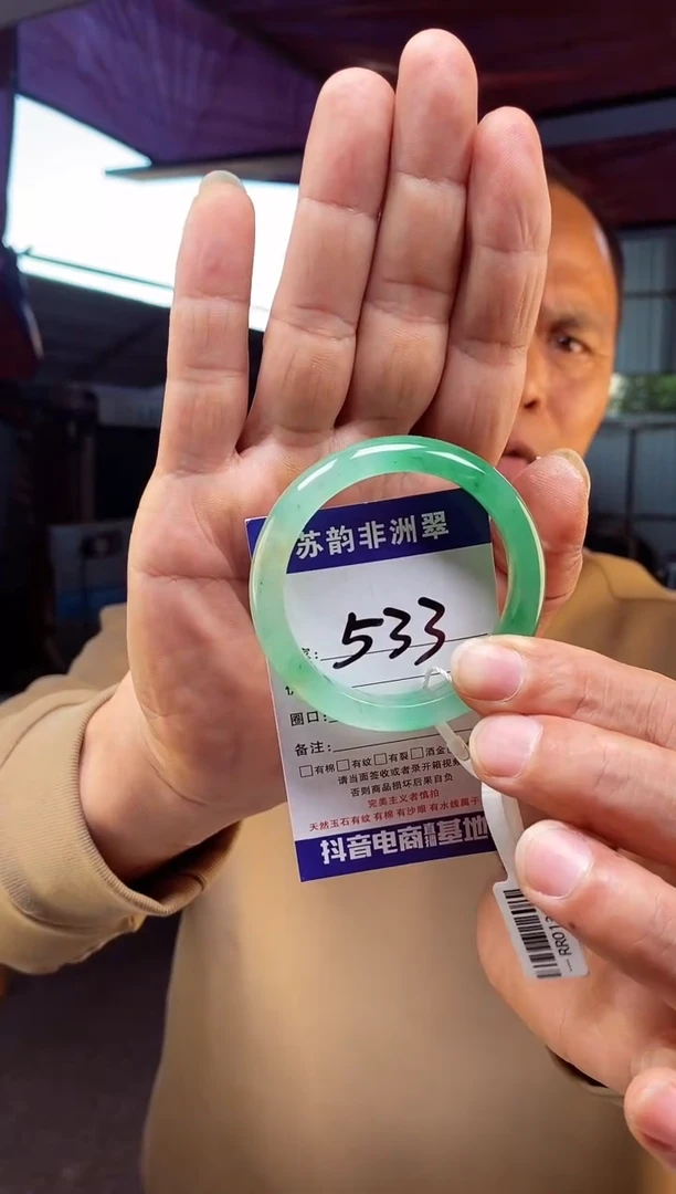 未镶嵌手镯石英质玉（非洲翠）51+