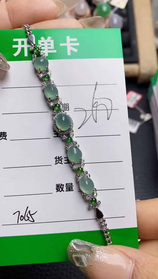 【闪购商品】翡翠戒指银S925镶嵌7065