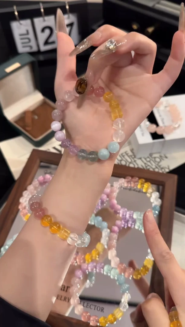 水晶手链合金多宝x2135