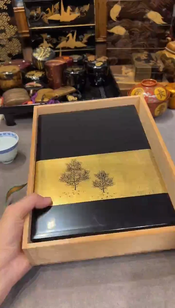 金莳绘 文盒  大漆漆器大漆漆器