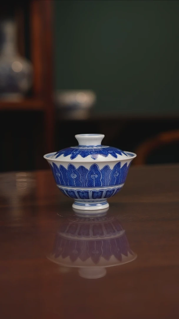 晓月窑青花手工手绘