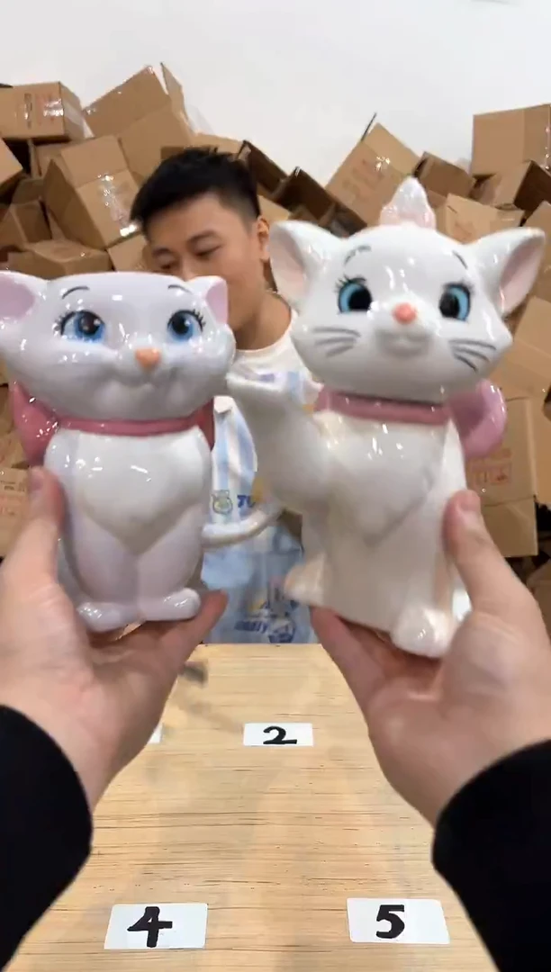 瓷片玛丽猫一壶一杯