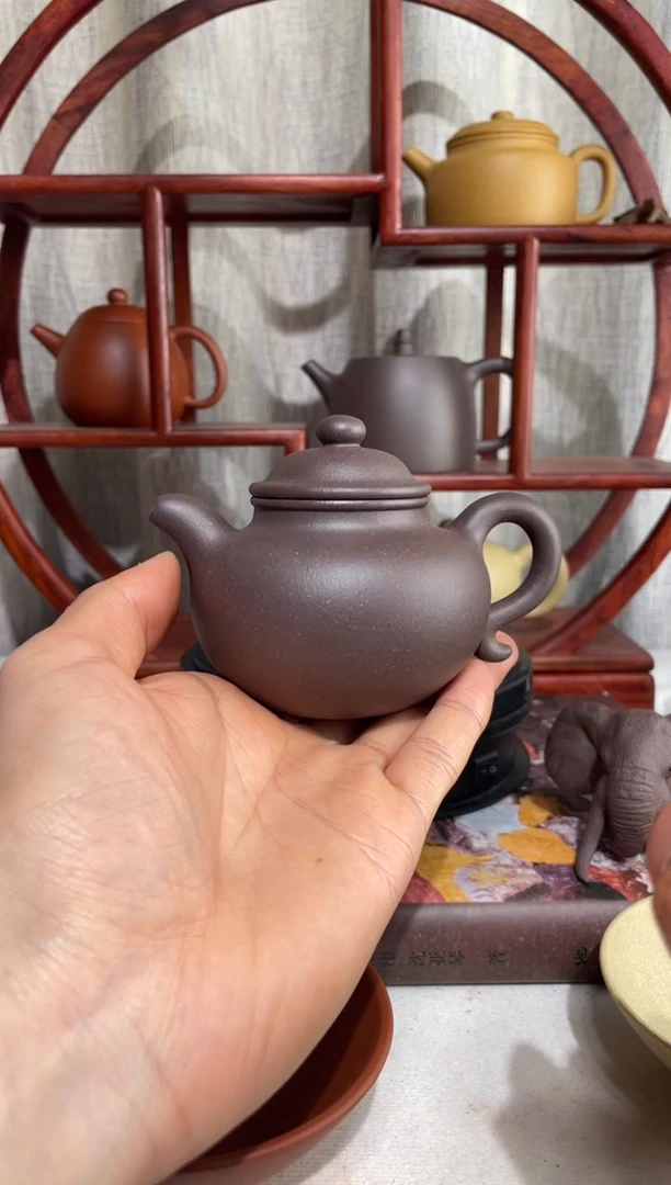 【闪购商品】紫砂茶壶台西底板紫泥大亨莲子160cc