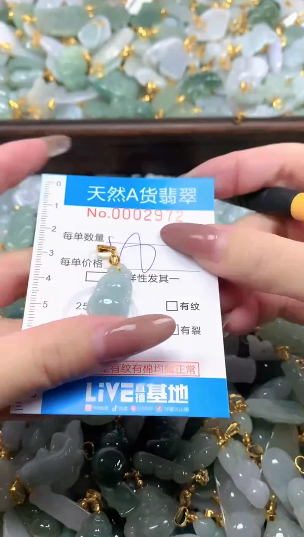 颈饰未镶嵌翡翠净货挂件-2972