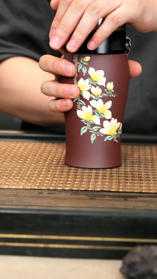 茶壶紫砂19《玉兰车载杯》紫泥