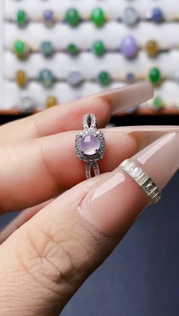 银S925镶嵌戒指翡翠3651