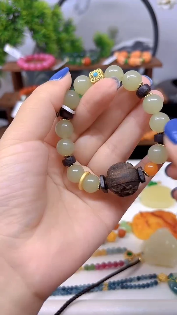 和田玉未镶嵌手链S620