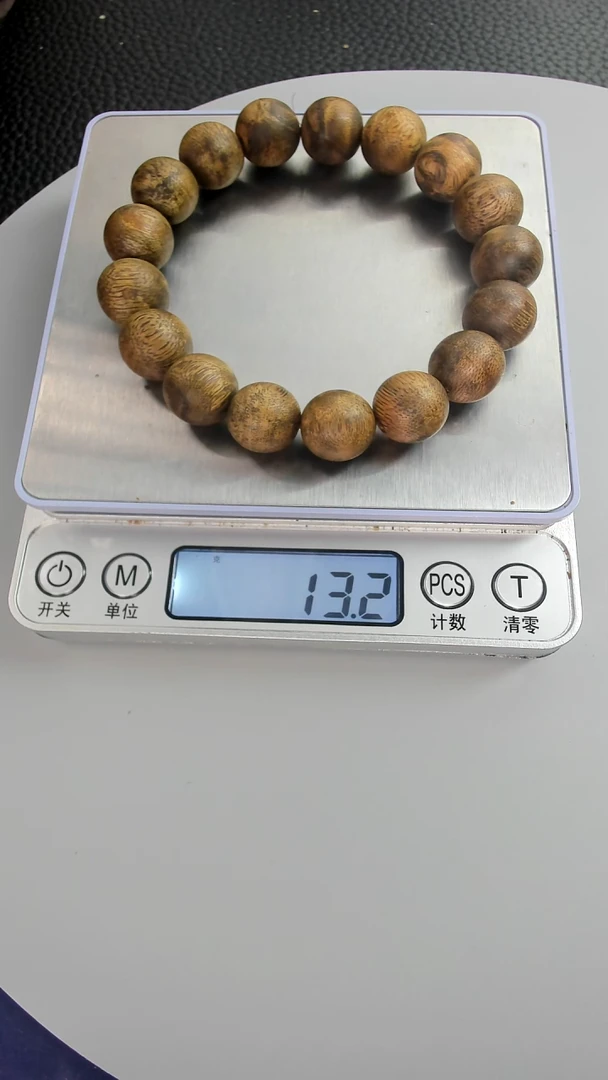 【闪购商品】沉香手串13mm海南乌身圆叶单圈手串13克+