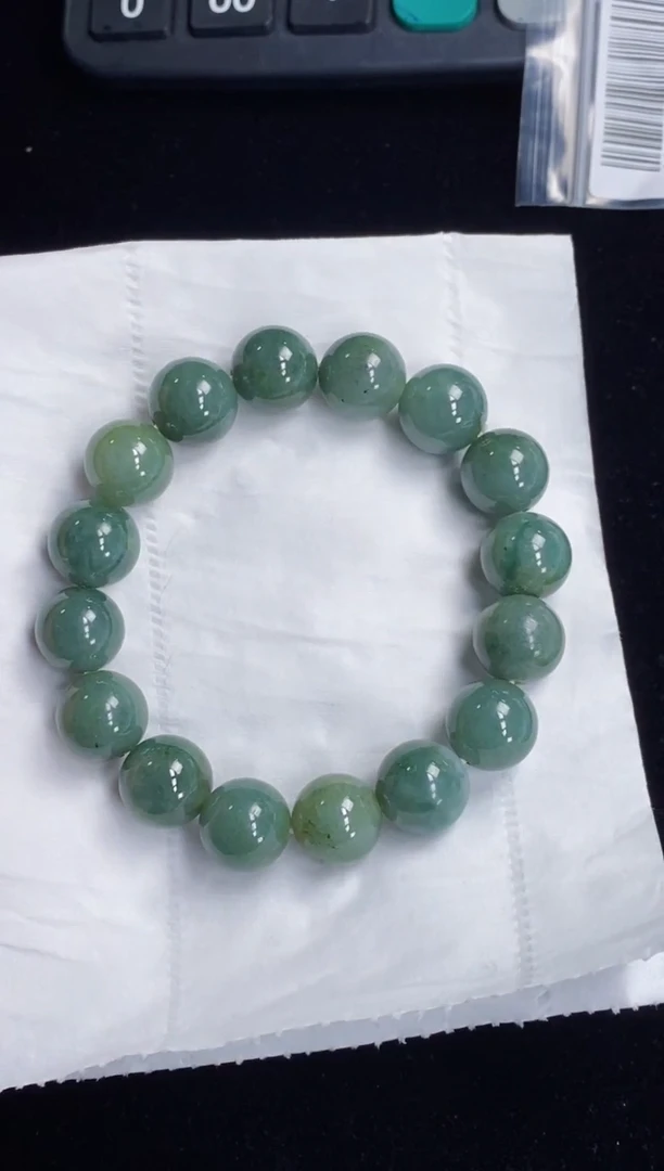 未镶嵌手串翡翠56号链接天然缅甸A货翡翠一物一证