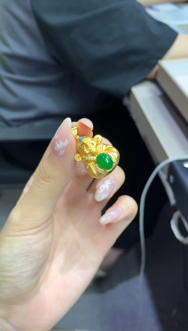 翡翠银S925镶嵌吊坠(不含链)5不含链随机发货1件