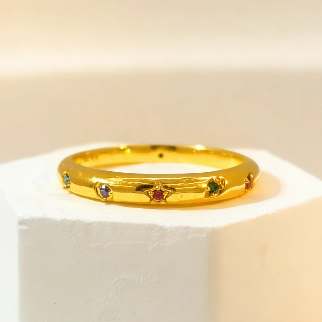 【婷婷专享】足金999 多巴胺戒指 6D工艺 双旦年终大促