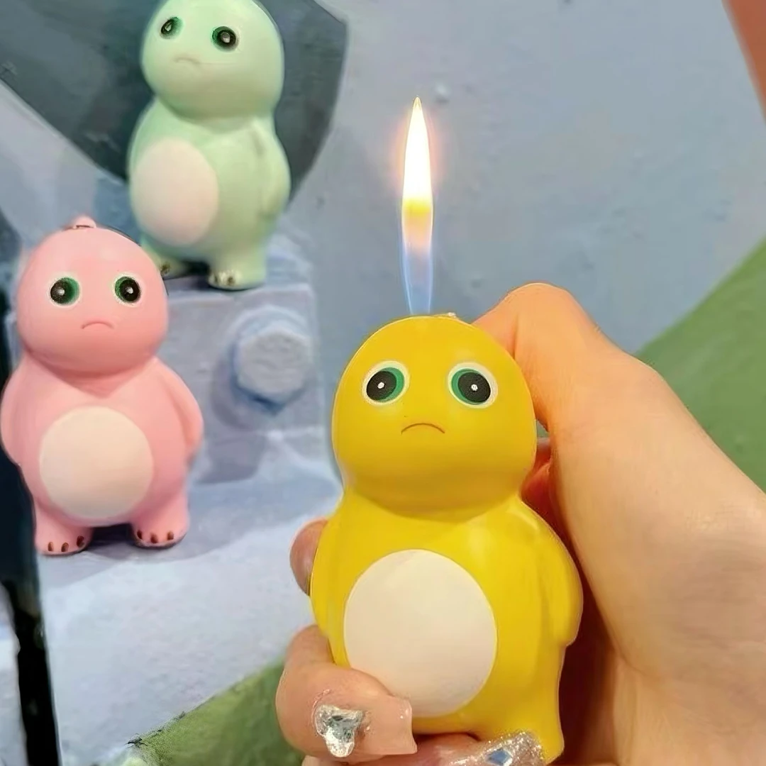 趣味手办创意呆萌小奶龙打火机网红可爱卡通个性高颜值女生礼物潮