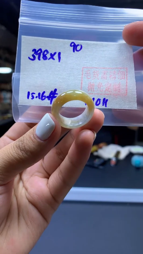 未镶嵌定制翡翠戒圈#398元-毛货需精细抛光