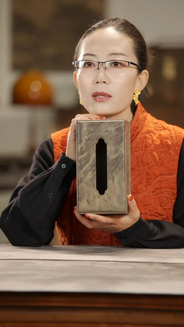 【闪购商品】金丝楠木雕405水波纹精工纸巾盒