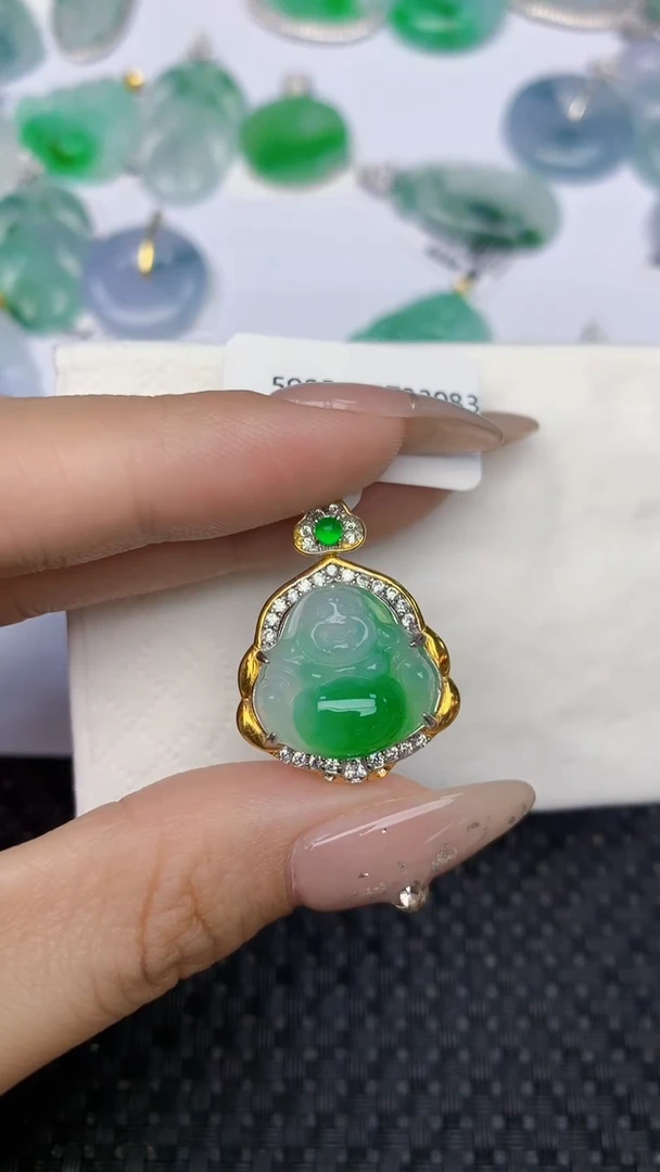 颈饰未镶嵌翡翠天然缅甸翡翠a货百元以上9元证书费自理