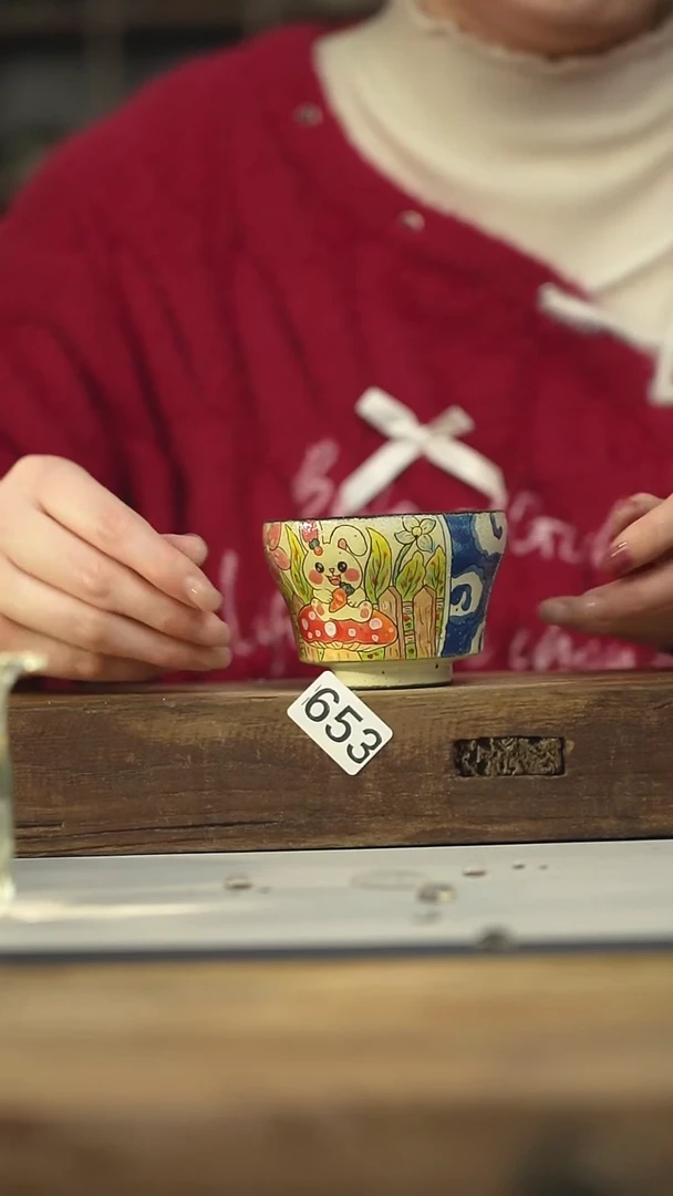 设计师手作款迷糊手绘主人杯