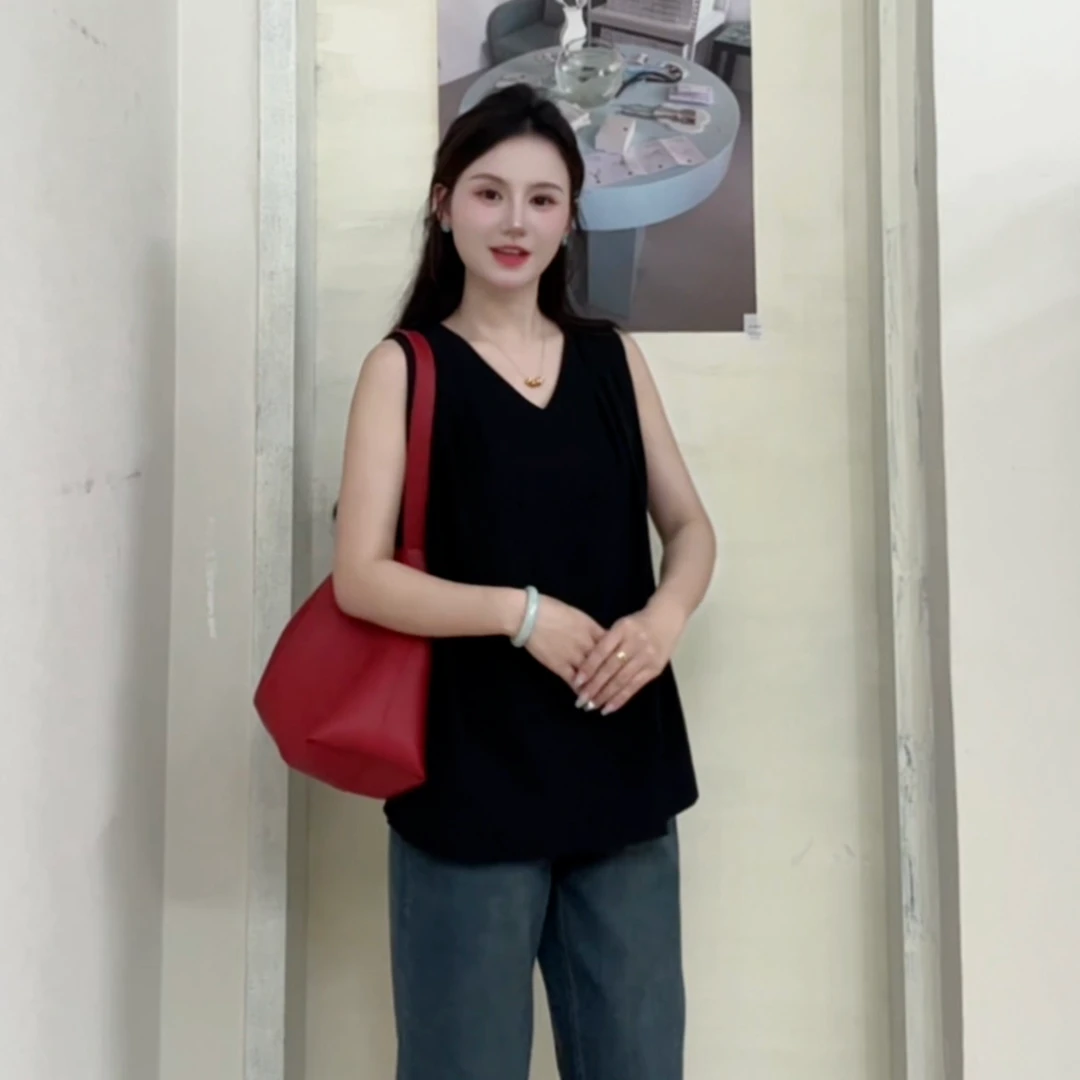 【无袖百搭小衫】显瘦百搭无袖小衫女时尚休闲夏季打底内搭25049