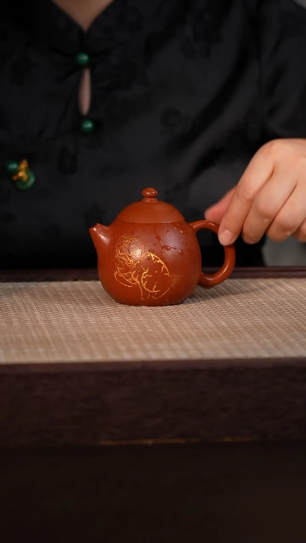 茶壶紫砂粗砂朱泥 170cc
