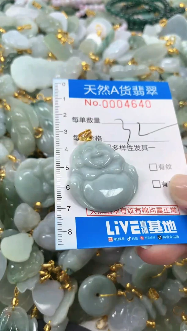 颈饰未镶嵌翡翠净货挂件-4640