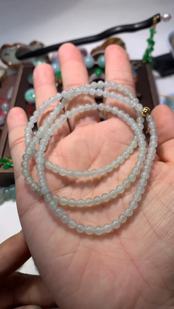 翡翠未镶嵌颈饰翡翠珠串卡4