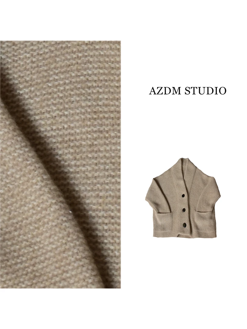 [AZDM]百搭翻领羊绒开衫