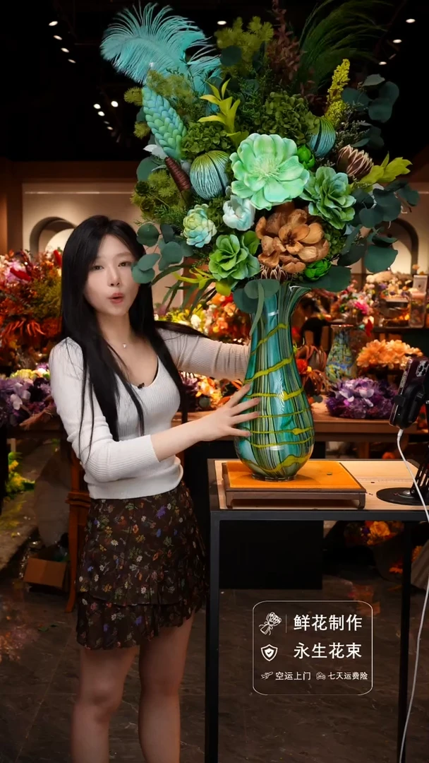 琉璃手工艺品手工花器花束空运包邮送货上门-以图片为准