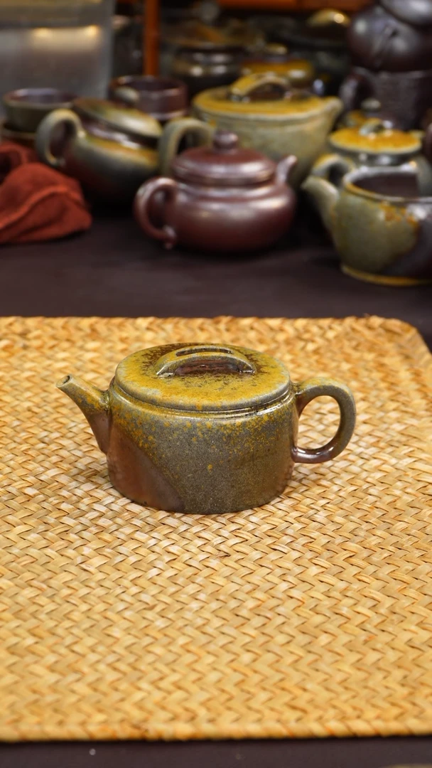 茶壶紫砂纯自然柴烧