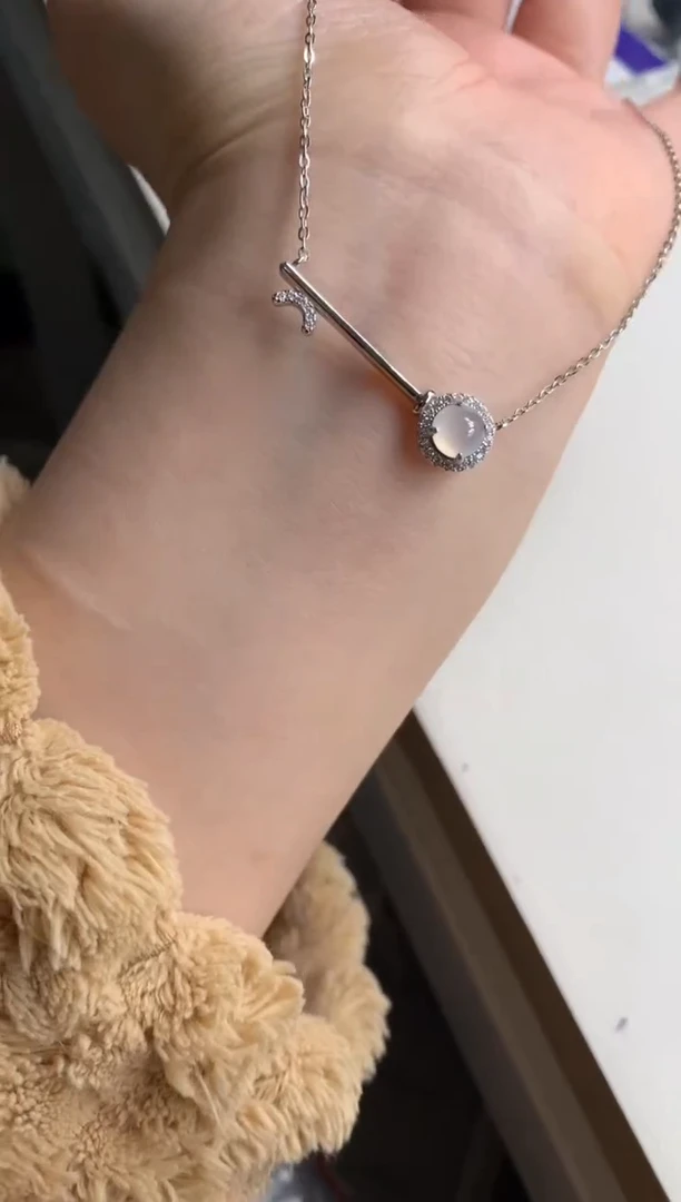 银S925镶嵌戒指翡翠项链11