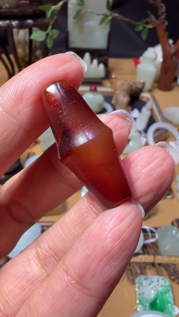 【闪购商品】玛瑙玉髓山西文物商店筒珠-