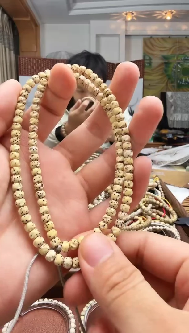 手串星月菩提卡5无相微瑕长串鸡油黄22