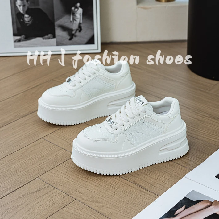 小个子6CM增高小白鞋女2025秋季新款厚底百搭运动休闲鞋松糕板鞋