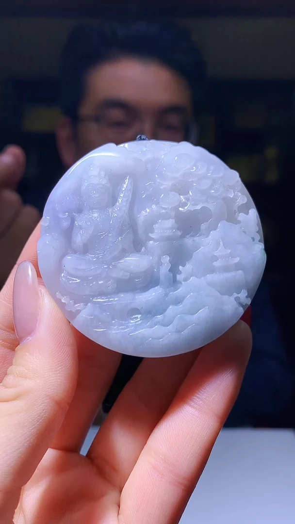 【闪购商品】定制翡翠未镶嵌1071hm-毛货挂件34