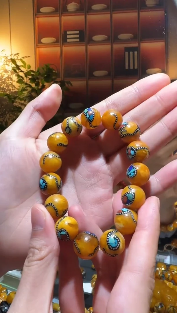 蜜蜡颈饰未镶嵌633天然蜜蜡珠宝奇石