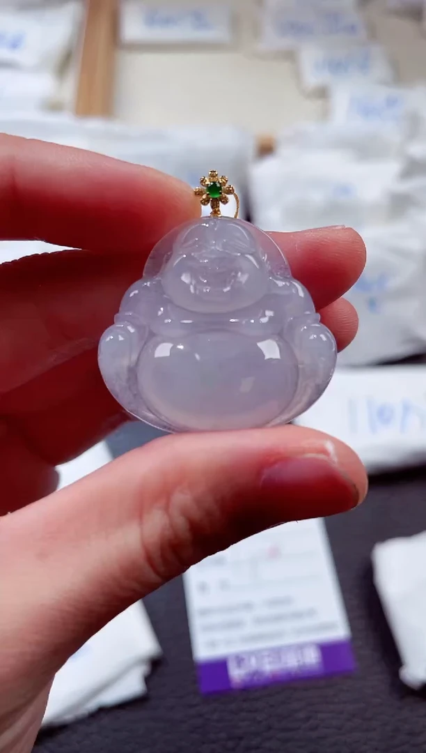 翡翠18K金镶嵌颈饰00001639