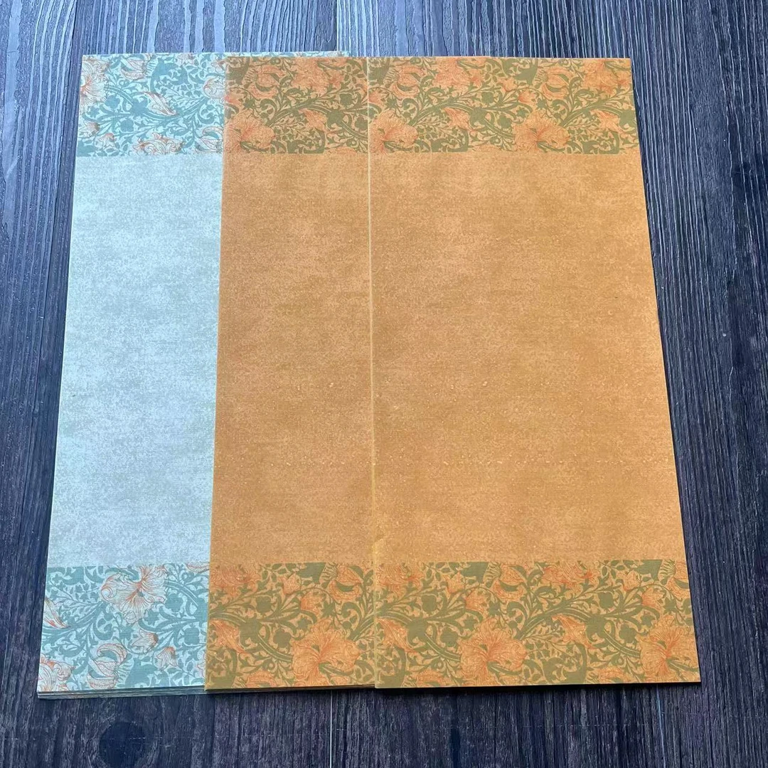 【蜡染古风花笺】小楷行草书半生半熟宣纸