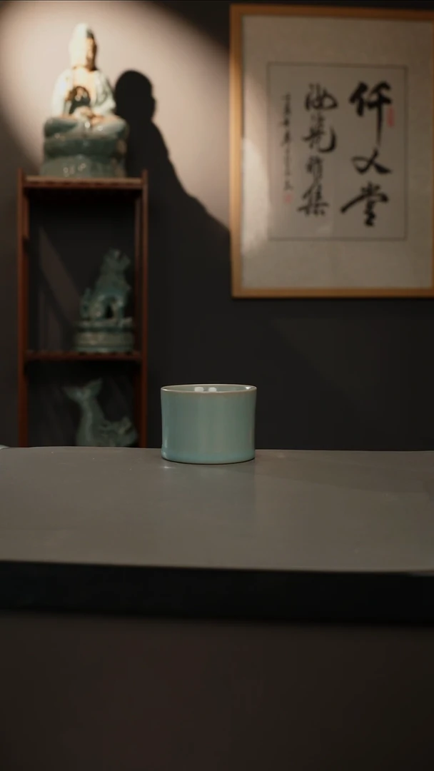 【闪购商品】杯仿古釉原矿  扳指杯