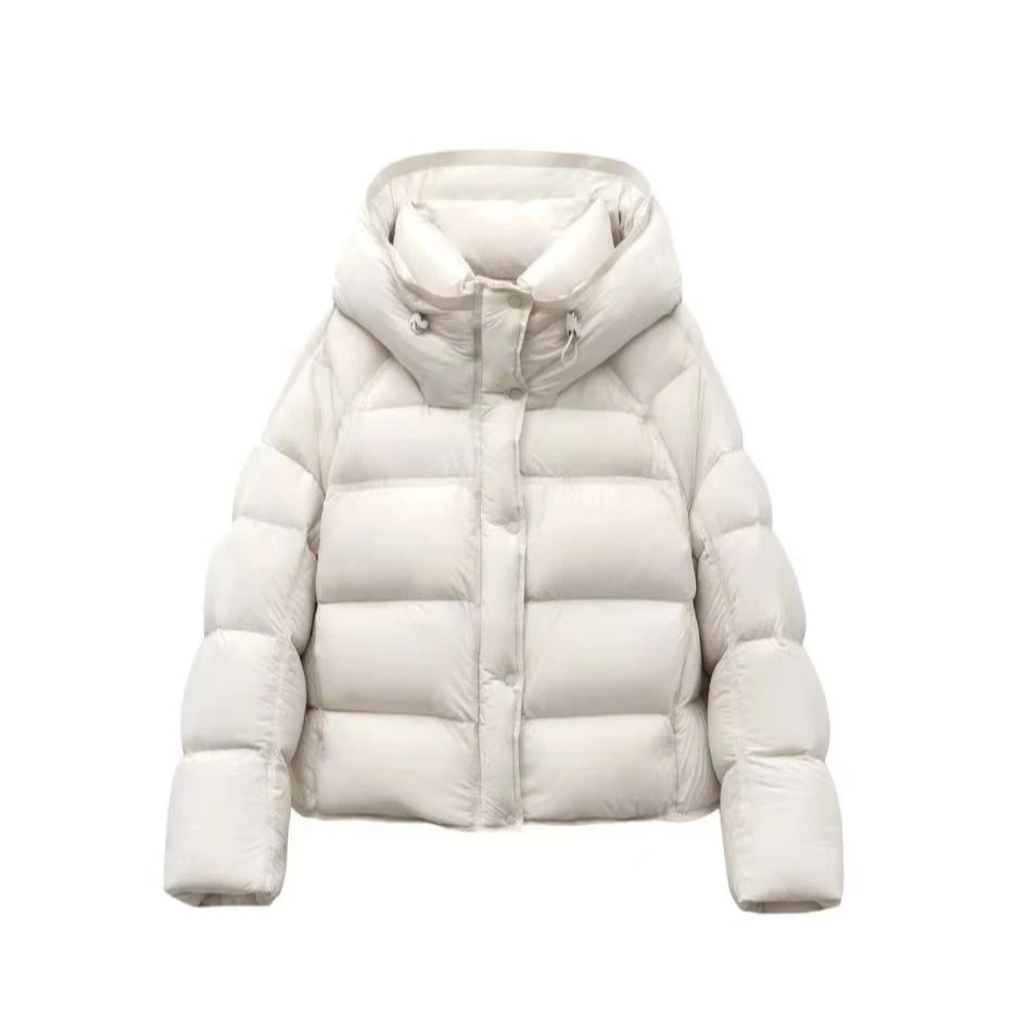 【90鹅绒】反季清仓泡芙短款磁吸扣加厚连帽羽绒服