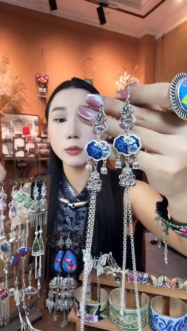 刺绣纯手工民族风耳环