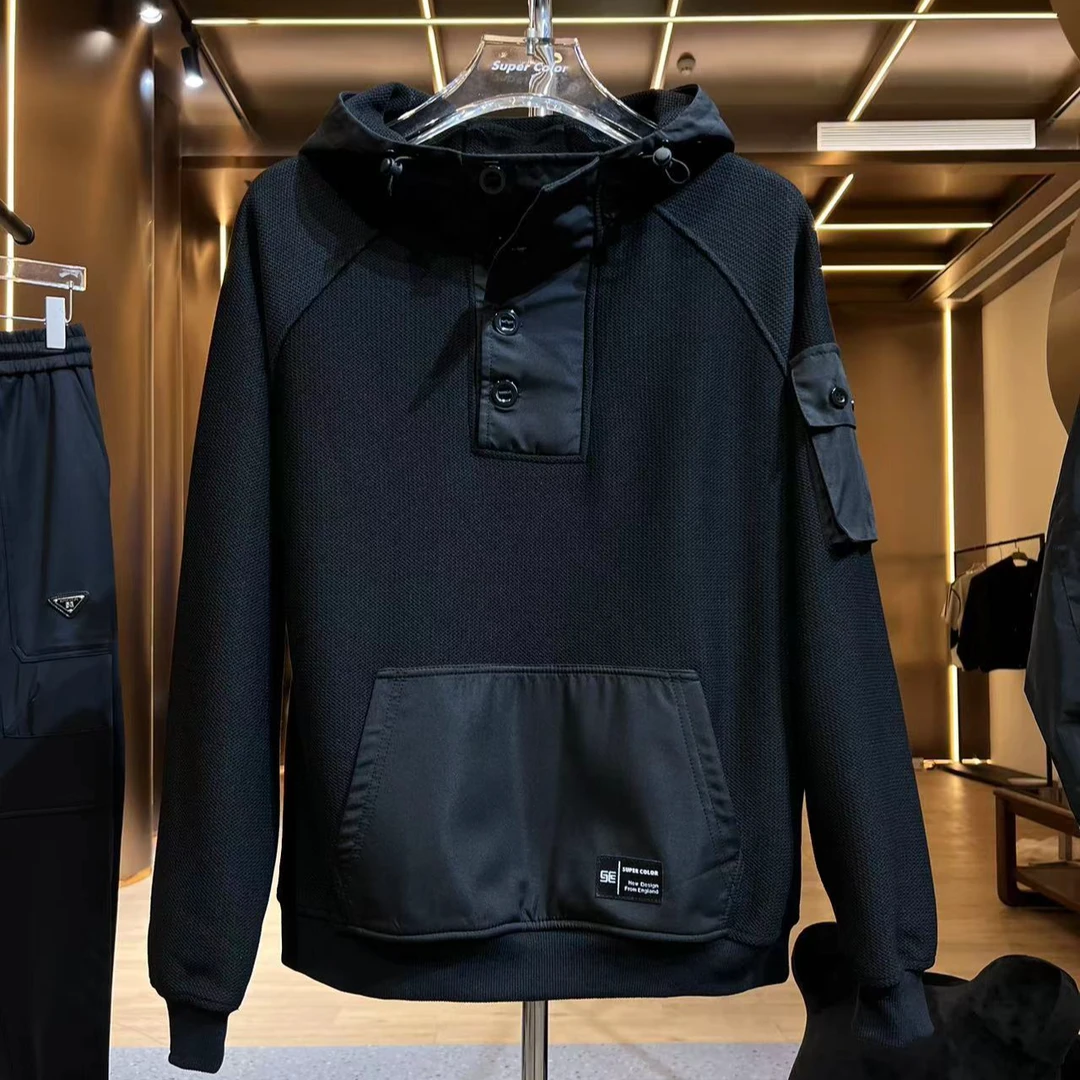 supercolor【黑武士排扣卫衣】25ss/早秋新款潮牌排扣休闲连帽卫衣6