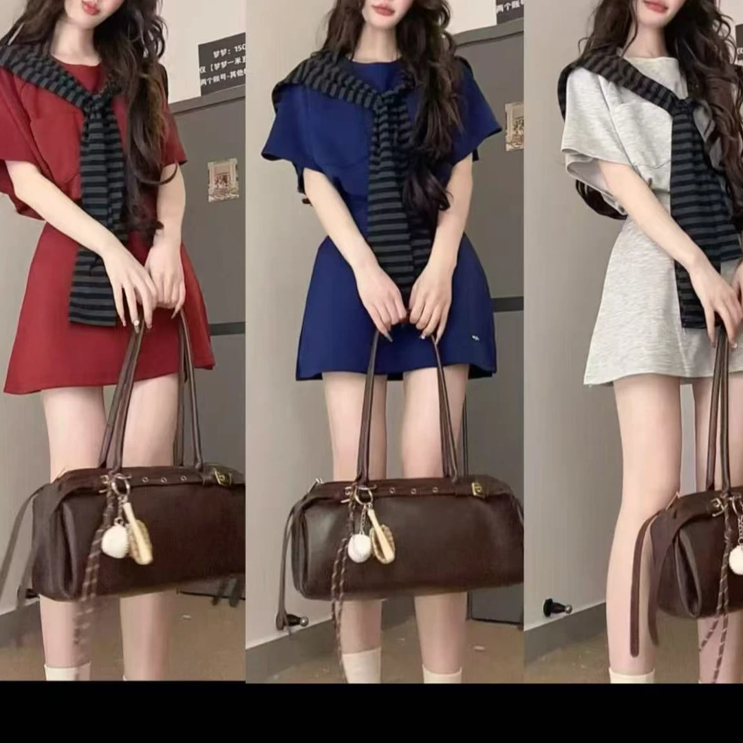 【大货清】休闲时尚套装时尚衬衫显瘦短裤上衣宽松